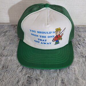 Vtg Fishing Trucker Hat “You Shoulda Seen The One That Got Away” Snapback 80 90s